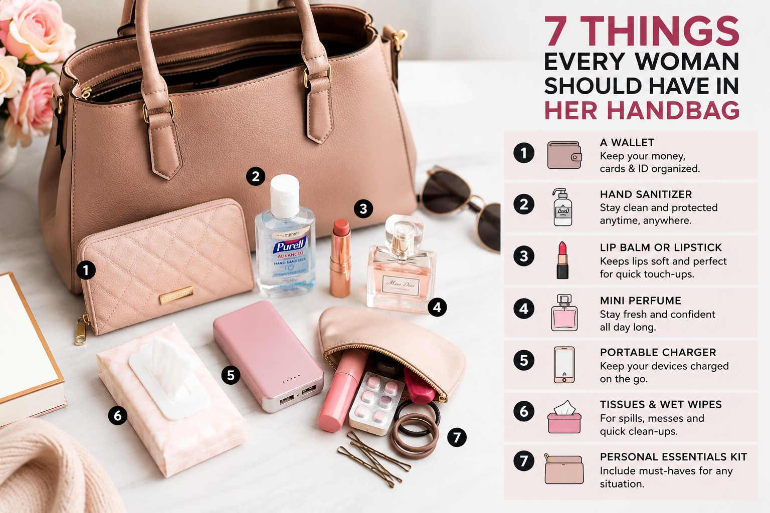 7 Things Every Woman Should Have in Her Handbag
